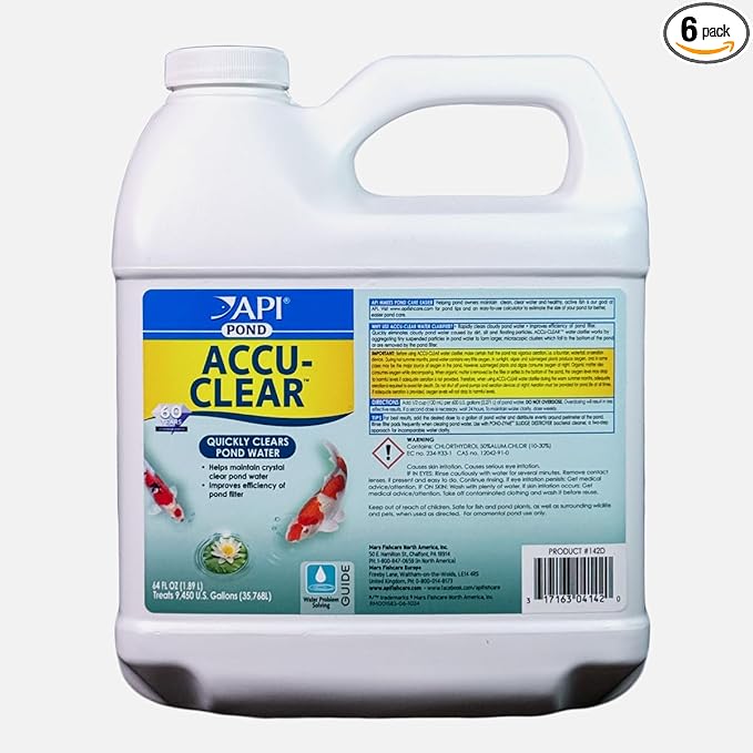 API POND ACCU-CLEAR Pond Water Clarifier 64-Ounce Bottle (142D)