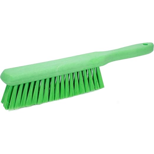 SPARTA 8 Inch Soft Counter Brush with Polyester Bristles and 5 Inch Handle, Color Coded Handheld Broom for Tables Countertops and Foodservice Surfaces, 13 Inch Overall Length, Lime, Pack of 6
