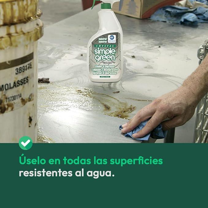 Simple Green 19005 Crystal Industrial Cleaner/Degreaser, 5gal, Pail