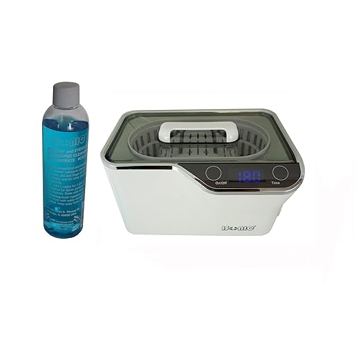 iSonic® Ultrasonic Jewelry Cleaner CDS100 with Cleaning Solution Concentrate CSGJ01, 110V