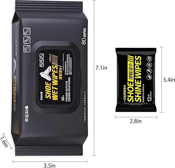 Shoe Cleaner Wipes, 4 Pack 320 Pcs Shoe Wipes,Plus 2 Packs 24 Pcs Travel Small Package Quick Sneaker Cleaner Wipes, Restore Shoe Surface's Luster,Suitable for Removing Dirt from Various Shoes