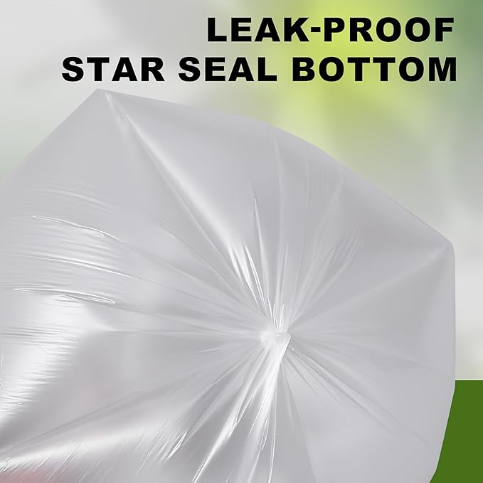 Trash Can Liner - Wholesale 1000 Count Garbage Bags on Perforated Roll 7-10 Gallon Multipurpose for Office Bathrooms Business Home Commercial and Industrial Needs