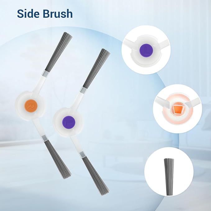20Pcs Replacement Parts for Narwal Freo X Ultra Accessories Robot Vacuum Cleaner Spare Kit, 1 Main Roller Brush, 4 Hepa Filters, 4 Mop Pads, 4 Dust Bags, 6 Side Brush,1 Clean Tool