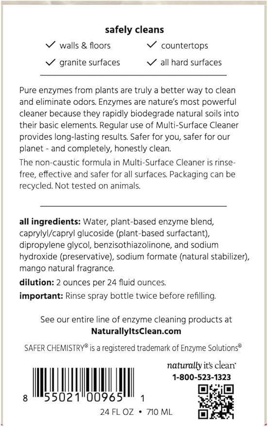 naturally it's clean Enzymatic Multi-Surface Cleaner 24 oz Concentrate