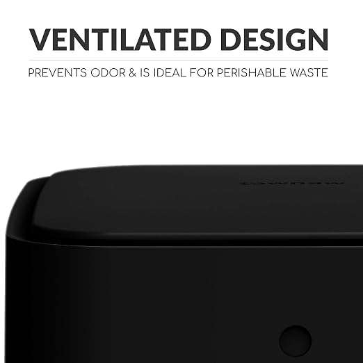 TOWNEW T1S Self-Sealing and Self-Changing 4.1 Gallon Trash Can | Automatic Open Lid and Motion Sense Activated Garbage Bin | Smart Home Electric Trash Cans, Black, Large