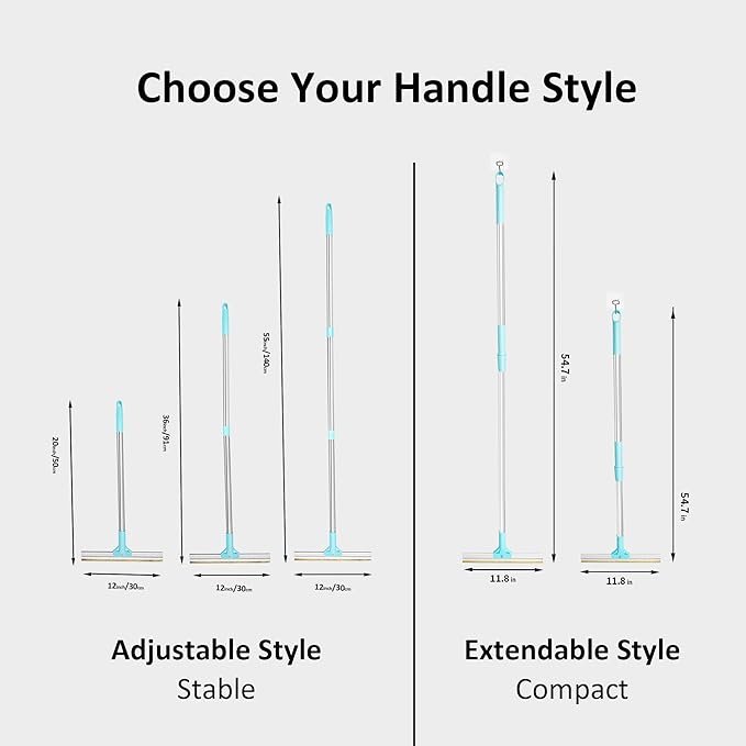Telescopic Carpet Rake for Pet Hair, 36-55" Adjustable Rug Rake to Remove Dog Cat Hair & Fluff Matted Carpet, Stand Up Cleaning Tool for Under Furniture