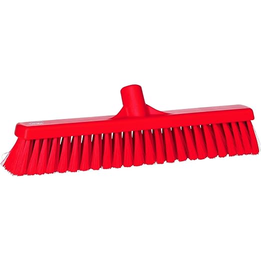 Vikan 16 in Sweep Face Broom Head, Medium, Synthetic, Red 31794-1 Each