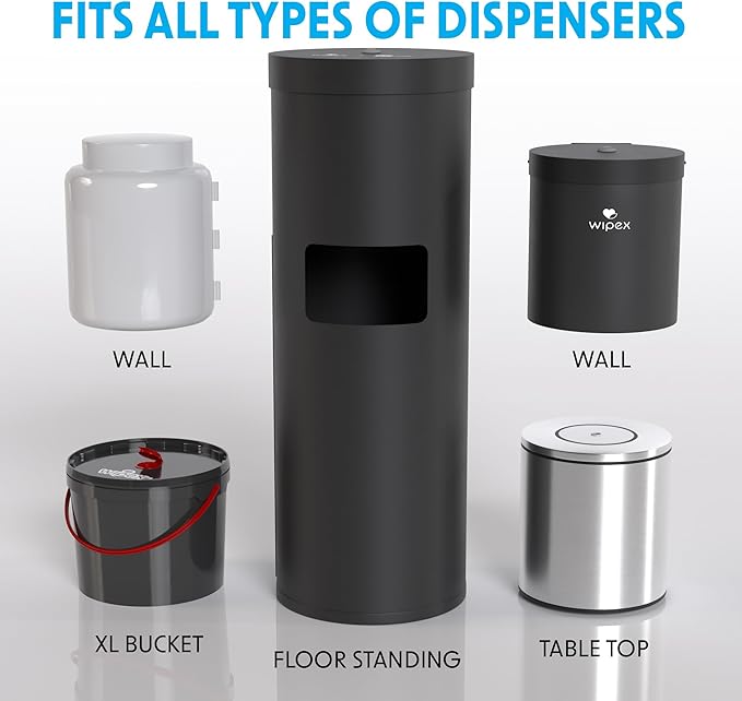Wipex Max Out Sanitizing Wipes for Gyms - 2000 Wipes Economy Size Refill Rolls for Dispensers, 5"x8" - Ideal for High Volume Commercial Wellness Centers, Schools, Public Facilities & Studios