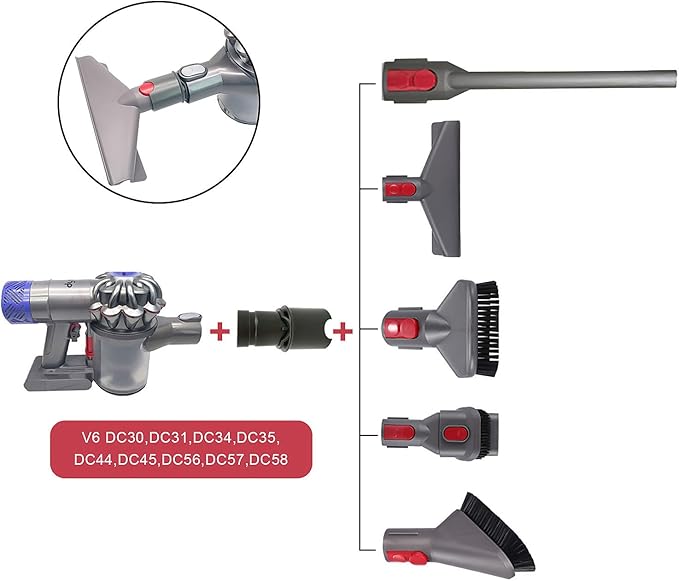 ForDyson Gen5 V15 V12 V8 V11 V10 V7 Attachments Kit - All Attachments, Dryer Nozzle, Extension Hose, Crevice Tool, Mattress Brush, Dust Brush, Stiff Brush, Lint & Wrinkle Tool