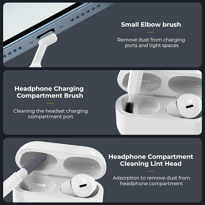 K&F Concept 20-in-1 Keyboard Cleaning Kit Laptop Cleaner with Lens Cleaning Pen, Multifunctional Electronic Device Cleaning Tool, for iPhone AirPods MacBook iPad Camera