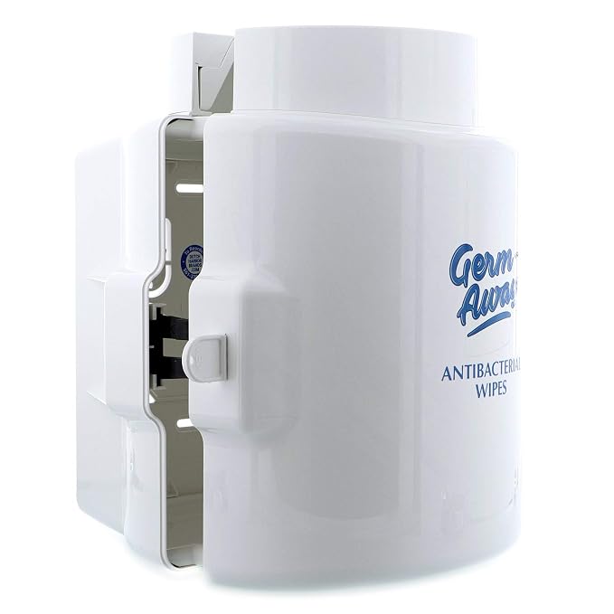 Upward-Pull Wall Mounted Wipes Dispenser for Surface or Skin Wet Wipes - Stylish White Dispenser for Sanitizing Hand Wipe Refill Rolls in Public Facilities, Offices, Hospitals, Stores
