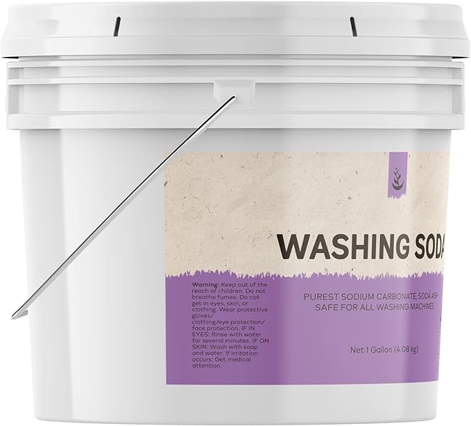 PURE ORIGINAL INGREDIENTS Washing Soda & Baking Soda Bundle (1 Gallon Buckets), Cleaning, Baking, Fine Powders