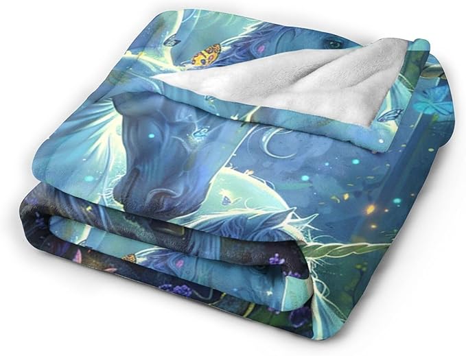 Tijuboni Unicorn Throw Blanket Unicorn Gifts for Girls Women Boys Men Kids Adults Soft Flannel Fleece Blanket for Couch Sofa Bed Home Decor 40"x50"