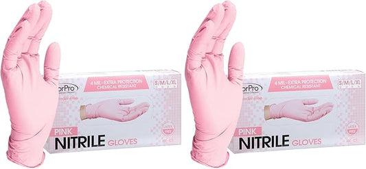 ForPro Disposable Nitrile Gloves, Chemical Resistant, Powder-Free, Latex-Free, Non-Sterile, Food Safe, 4 Mil