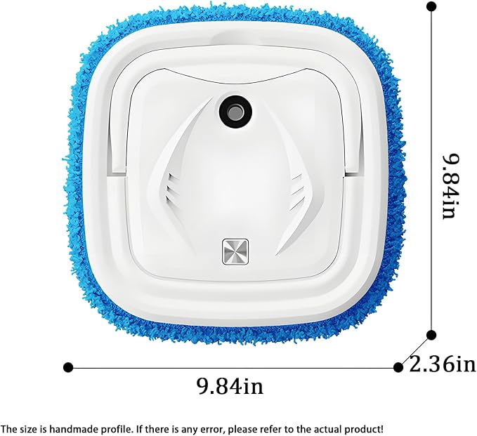 Automatic Robot Mop,Dual Use of Dry and Wet,Spray Function,Rechargeable Low Noise Intelligent Mopping Machine,Suitable for Bedrooms,Kitchens,Living Rooms(White)