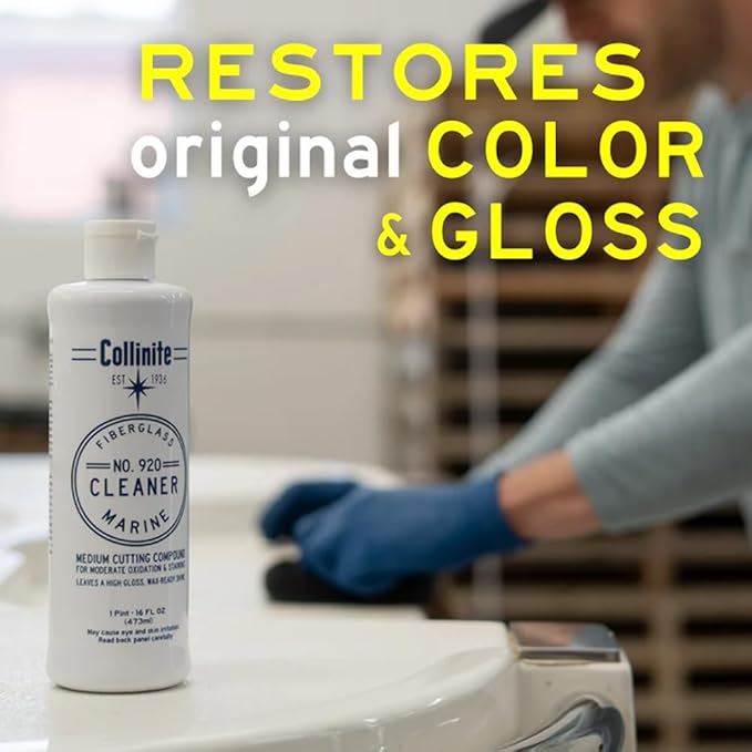 Collinite 870 One Step Fiberglass and 850 Metal Polish Combo