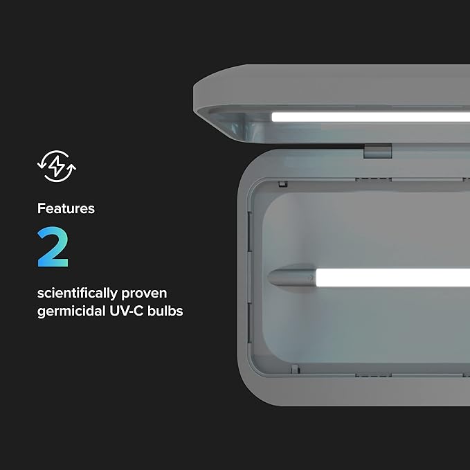 PhoneSoap 3 UV Cell Phone Sanitizer and Dual Universal Cell Phone Charger | Patented and Clinically Proven UV Light Sanitizer | Cleans and Charges All Phones - Orchid