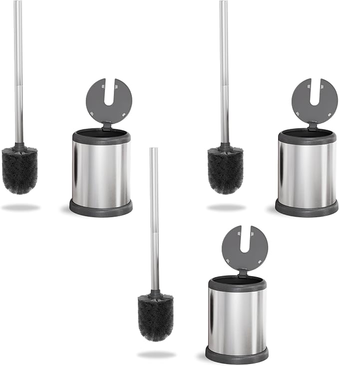 ToiletTree Products Deluxe Toilet Brush with Lid 3 Pack