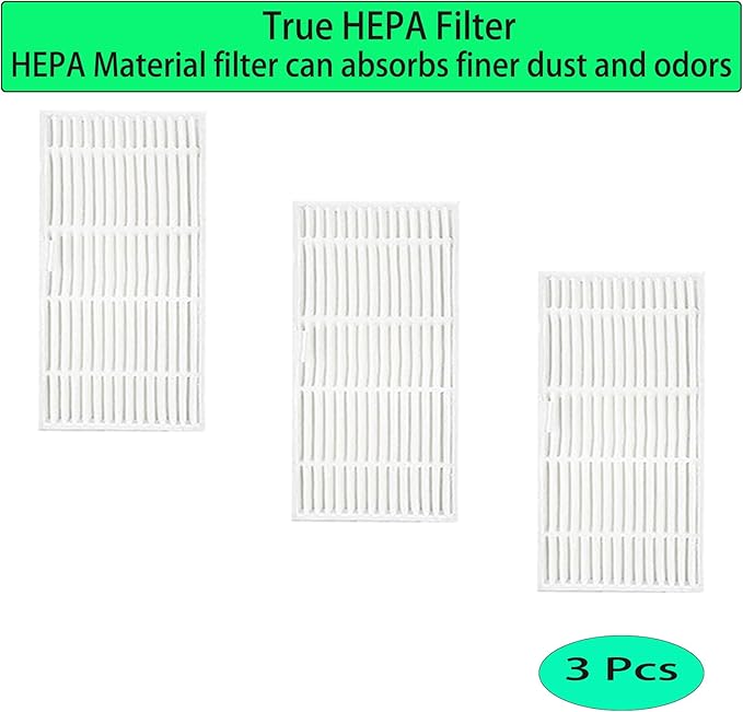 Replacement for Loorow AT800 Accessories : Replace Part for Loorow AT800 3-in-1 Robot Vacuum 1 Main Brush 4 Side Brush 3 Filter 3 Mop Pad 3 Dust Bag (14 Pack)