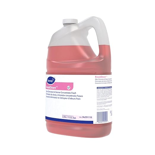 Diversey BreakDown Odor Eliminator & Cleaner Conc, Fresh, 1 gal, 4 Pack