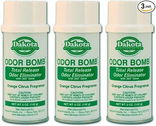 Dakota Odor Bomb Car Odor Eliminator - Orange Citrus - 3 Pack