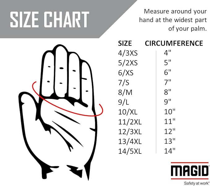 MAGID D-ROC DX+ Technology DXPG59F 18-Gauge Double-Dipped Foam Nitrile Fully Coated Coreless Work Glove