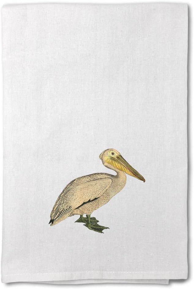 Custom Decor Flour Kitchen Towels Pelican Vintage Look Animals Birds Animals Birds Cleaning Supplies Dish Towels Design Only