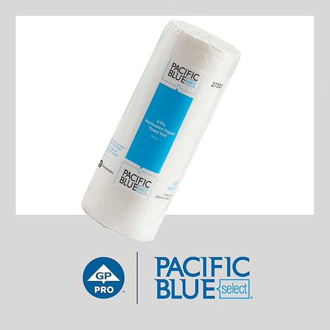 Georgia-Pacific Pacific Blue Select 2-Ply Perforated Roll Paper Towels by Georgia-Pacific Pro, 100 Sheets Per Roll, 30 Rolls Per Case,white - 27300