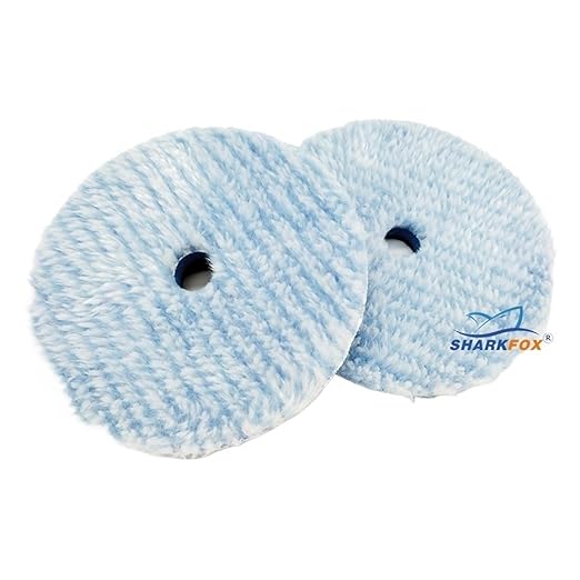 5/6" New Microfiber Cutting Wax Removal Pad Microfiber Polishing Pad Detailing Wax Applicator Pad for Waxing/Polishing ﻿(1pc,5Inch Backer)