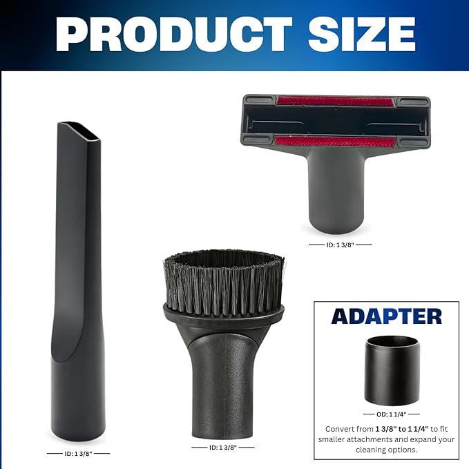 For Miele Vacuum Cleaner Attachments for Upholstery, Corners, Dusting & Car Detailing - Round Dust Brush, Crevice Tool, Upholstery Tool & More Compatible with Miele C1 C2 C3