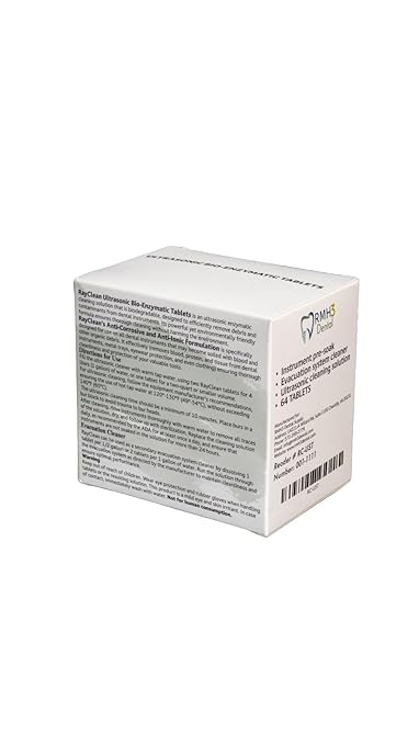 RayClean Dental Ultrasonic Cleaning Tablets – Instrument Cleaner for Dental Labs & Clinics – 64 Tablets