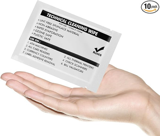 Technical Prep Pads Cleaning Wipes - Electronic Wipes, Multi-Purpose Handy Wipes Cleaning Sheets for Surfaces, Printer, Industrial, Thermal Paste Remover (10PCS, 5"×6")