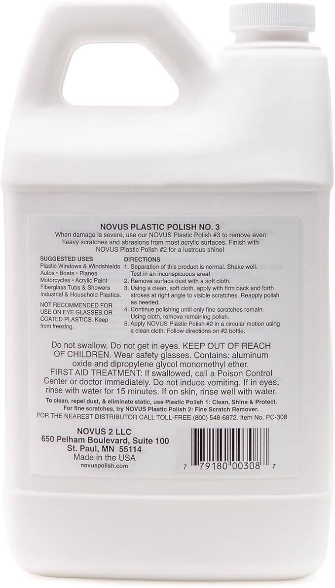 NOVUS 7082 | Heavy Scratch Remover #3 | 64 Ounce Bottle