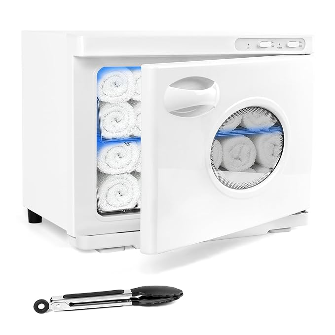 Yofuly Hot Towel Warmer, 23L Professional Spa Towel Heater Cabinet with Clip, Extra Large Estheticians Towels Heating Machine for Massage Salon Barbershop, White