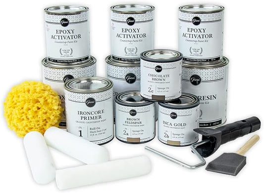 Giani Granite Countertop Paint Kit 2.0 Epoxy Topcoat (Chocolate Brown)