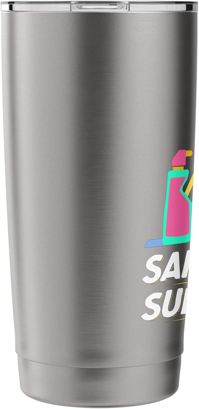 Sanitation Superhero Cleaning Stainless Steel Insulated Tumbler