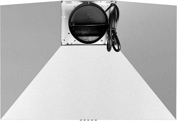 COSMO COS-63024P 30 in. Nebula Collection 250 CFM Ducted Wall Mount Range Hood, Button Control, LED Lights, Mesh Filters, Stainless Steel