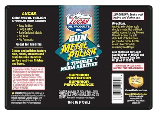 Lucas Oil 10880 Gun Metal Polish & Tumbler Media Additive - 16 Ounce (Pack of 12)