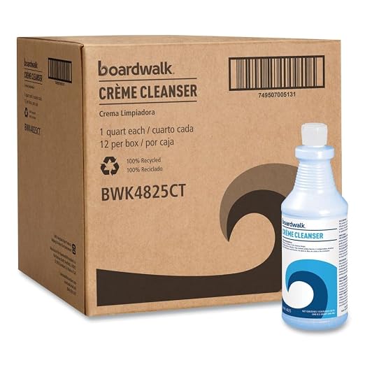 Boardwalk Multi-Surface Creme Cleanser, Baby Powder Scent, 32 oz Bottle, 12/Carton