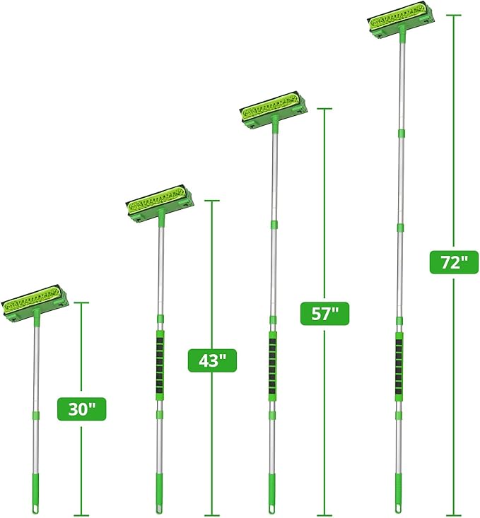 Ceiling Fan Cleaner Duster with 6 Ft/72'' Extension Pole High Ceiling Fan Blade Cleaning Tool