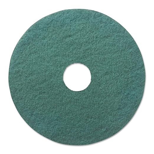 Boardwalk BWK4013GRE Standard Heavy-Duty Scrubbing Floor Pads, 13" Diameter, Green (Case of 5)