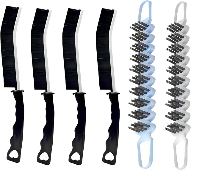 6 PCS Crevice Cleaning Brush Bendable Cleaning Brush for Household Use Bathroom Kitchen