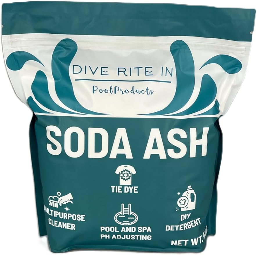 Dive Rite in Premium Soda Ash Designed as a PH Increaser for Pool and Washing Soda for Tie Dying and Everyday Usage (5 Pounds)