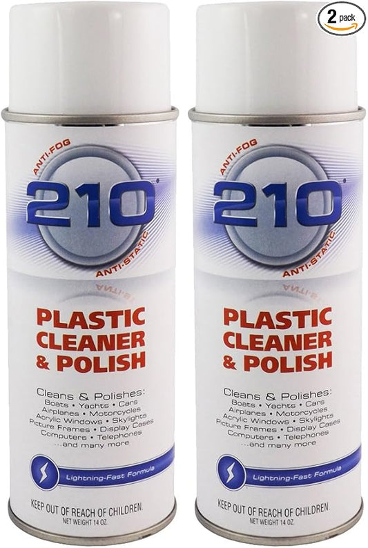 23304C-2PK 210 Plastic Cleaner/Polish Aerosol - 28 fl. oz., 2 Pack