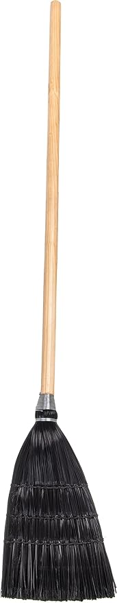 Carlisle FoodService Products CFS Synthetic Corn Black Toy/Lobby Broom - 1 Each. (Pack of 4)