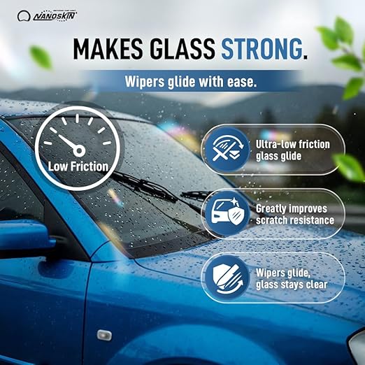 Nanoskin RAIN Glass Sealant 16 oz. - Durable, Invisible Coating for Windshields and Multi-Surface Protection | Repels Rain, Sleet, Snow, & Improves Visibility | For Automotive, Home, Office & More