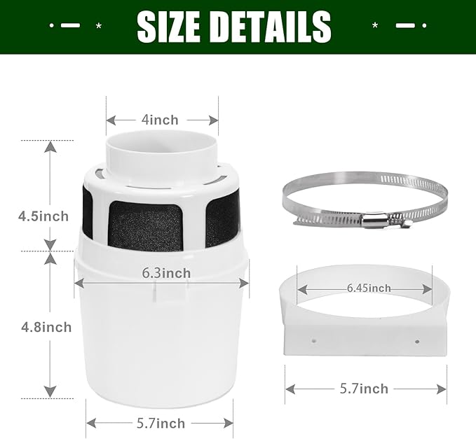 Upgraded Version - VIWINVELA 3 in 1 Indoor Dryer Vent Kit for Electric Dryer, Dryer Lint Trap Filter Bucket Dryer Lint Catcher Box