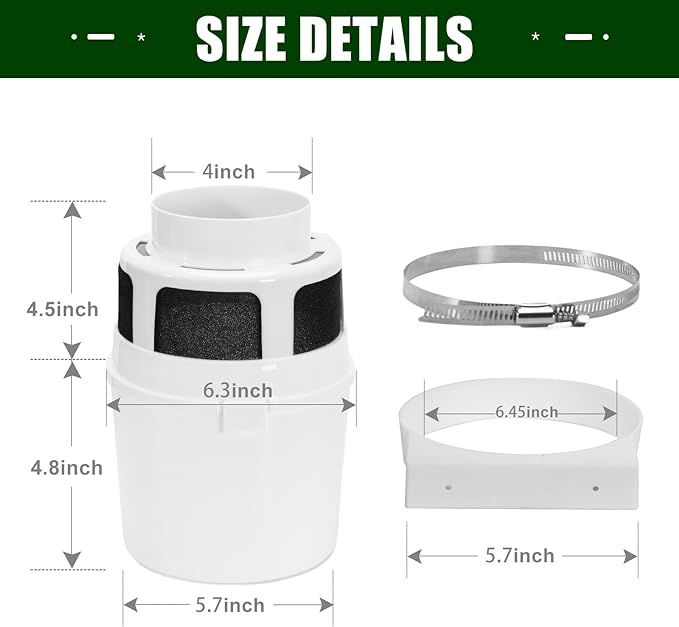 Upgraded Version - VIWINVELA 3 in 1 Indoor Dryer Vent Kit with White Dryer Vent Hose - Dryer Lint Catcher Water Filter Bucket - Dryer Lint Trap for Electric Dryer