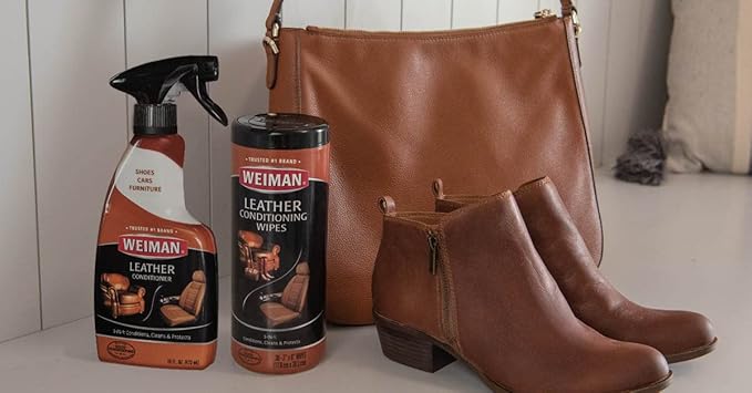 Weiman Leather Wipes - 3 Pack - Clean, Condition, Ultra Violet Protection Help Prevent Cracking or Fading of Leather Furniture, Car Seats and Interior, Shoes