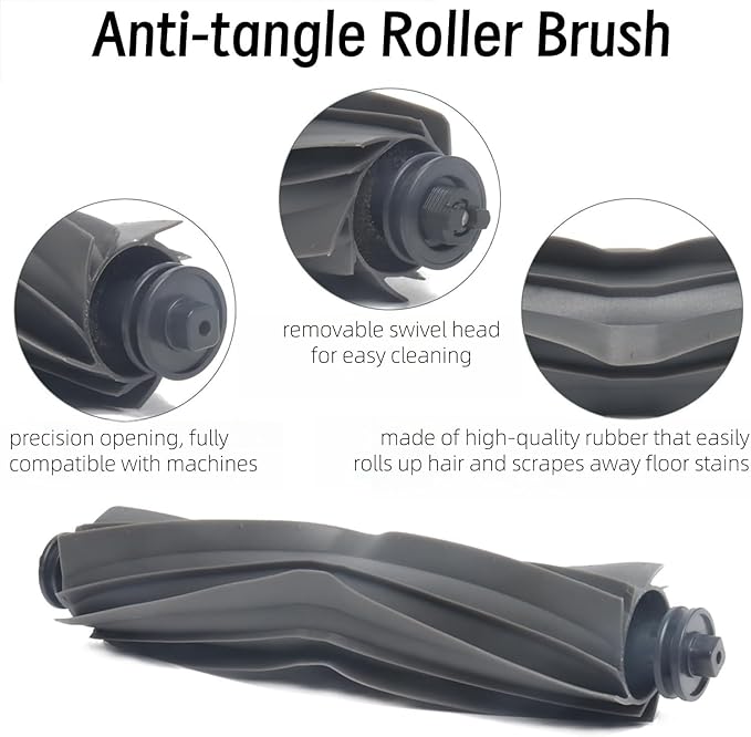 Dust Bags + Mop Pads + Roller Brush for Xiaomi X20 +, X10 +, for Dreame L10s Ultra, L10 Ultra, L20 Ultra Robot Vacuums Replacement Parts Vacuum Bag Mop Cloth Brush Set Accessories Kit
